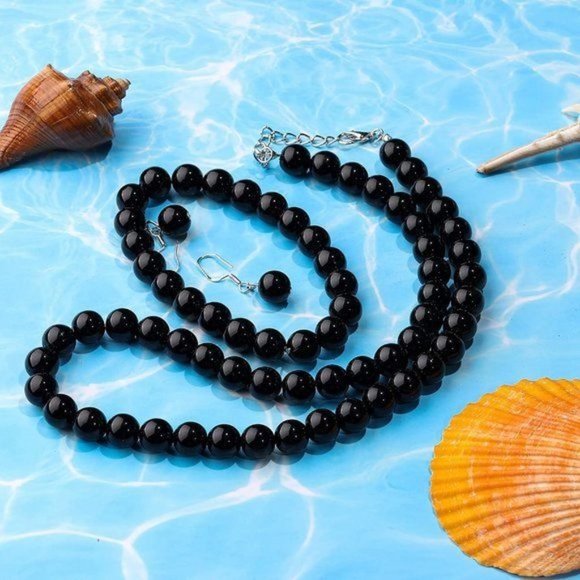 New Faux Pearl Jewelry Set Simulated Pearl Necklace Bracelet Earrings fo… - Picture 4 of 8